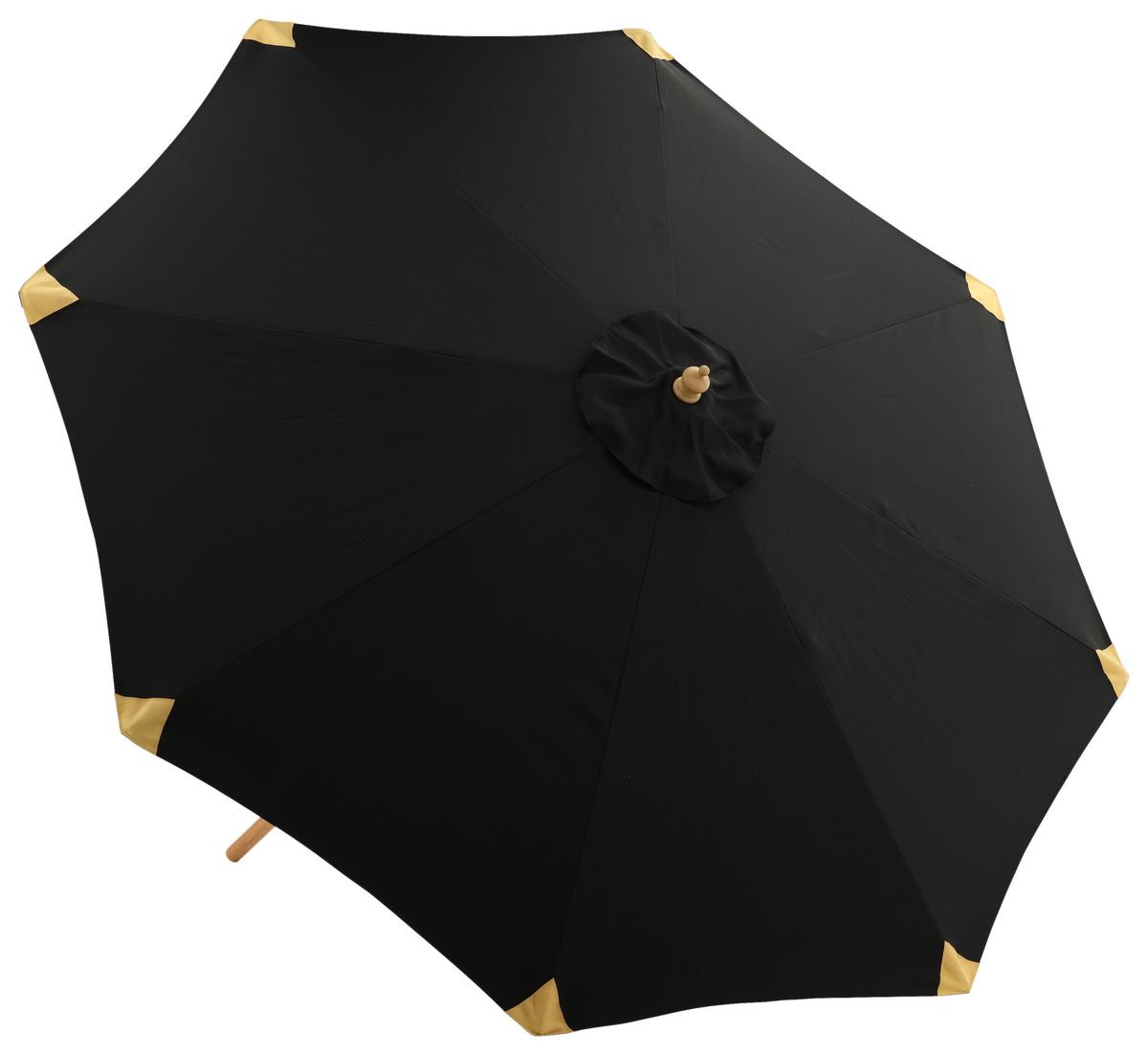 Sonnenschirm Cerox L/B: 270x250 cm Schwarz - Schwarz, KONVENTIONELL (270/250cm) - Gardenson