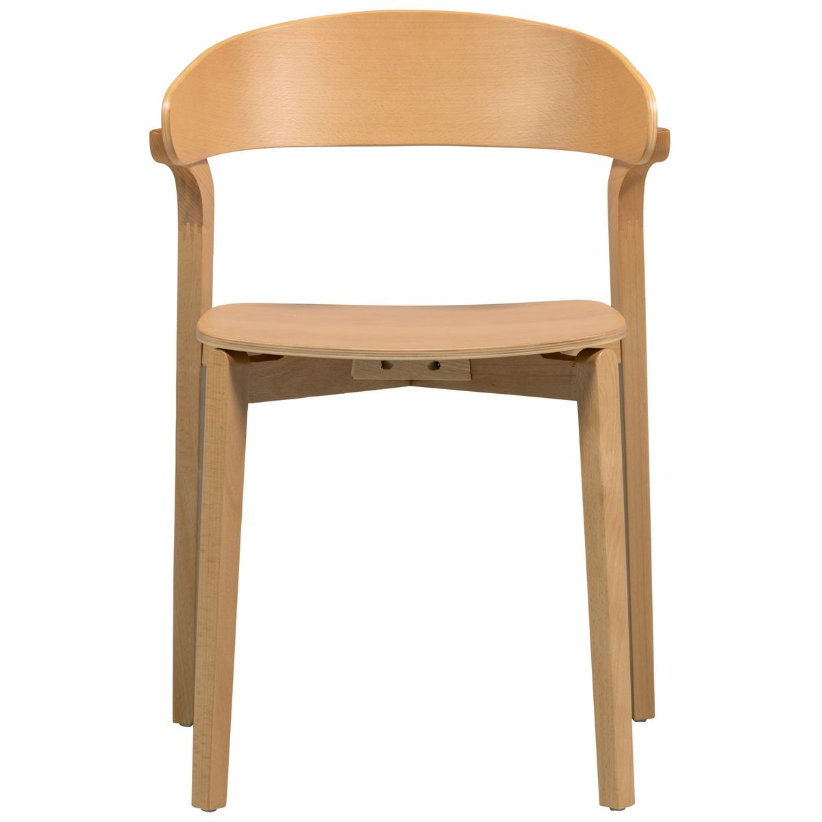 STUHL-SET Cras Naturfarben B: 52cm - Naturfarben, MODERN, Holz (52/75/42cm) - Livetastic