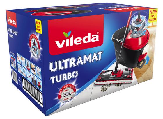 Reinigungsset Vileda Ultramat Turbo Set - Rot/Schwarz, Kunststoff (49/30,6/29,8cm) - Vileda Reinigungsset Vileda Ultramat Turbo Set - Rot/Schwarz, Kunststoff (49/30,6/29,8cm) - Vileda