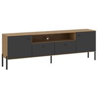 TV-Element Nurisa Anthrazit B: 180 cm - Anthrazit/Schwarz, Trend, Holzwerkstoff (180/60,2/40cm) - MID.YOU