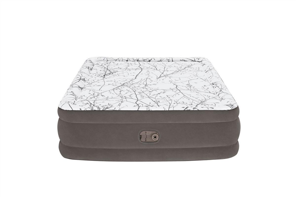 Luftbetten Foamtop Comfort Queen 203x152x46 Cm Bis 300kg - Weiß/Grau, KONVENTIONELL, Kunststoff/Metall (203/152/46cm) - Bestway