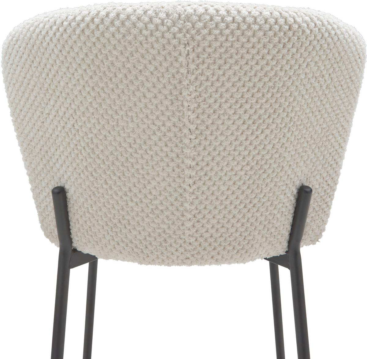 Barhocker Paris - Beige/Schwarz, LIFESTYLE, Holz/Textil (55/101/59cm) - Livetastic