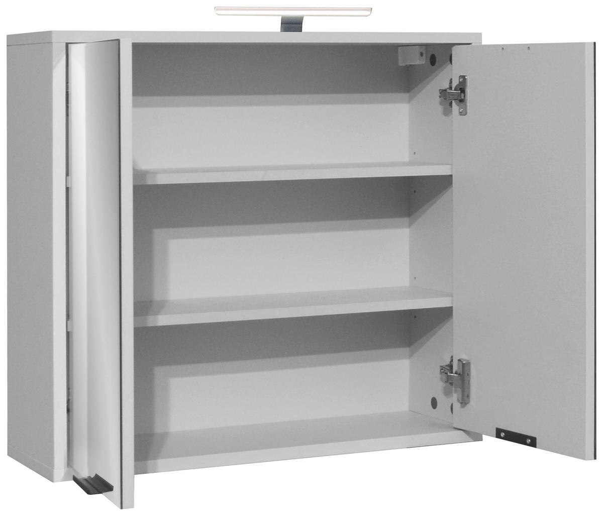 Spiegelschrank Bonnie Grau, B: 71 cm - Grau, MODERN, Holzwerkstoff (71/65/22cm) - Livetastic