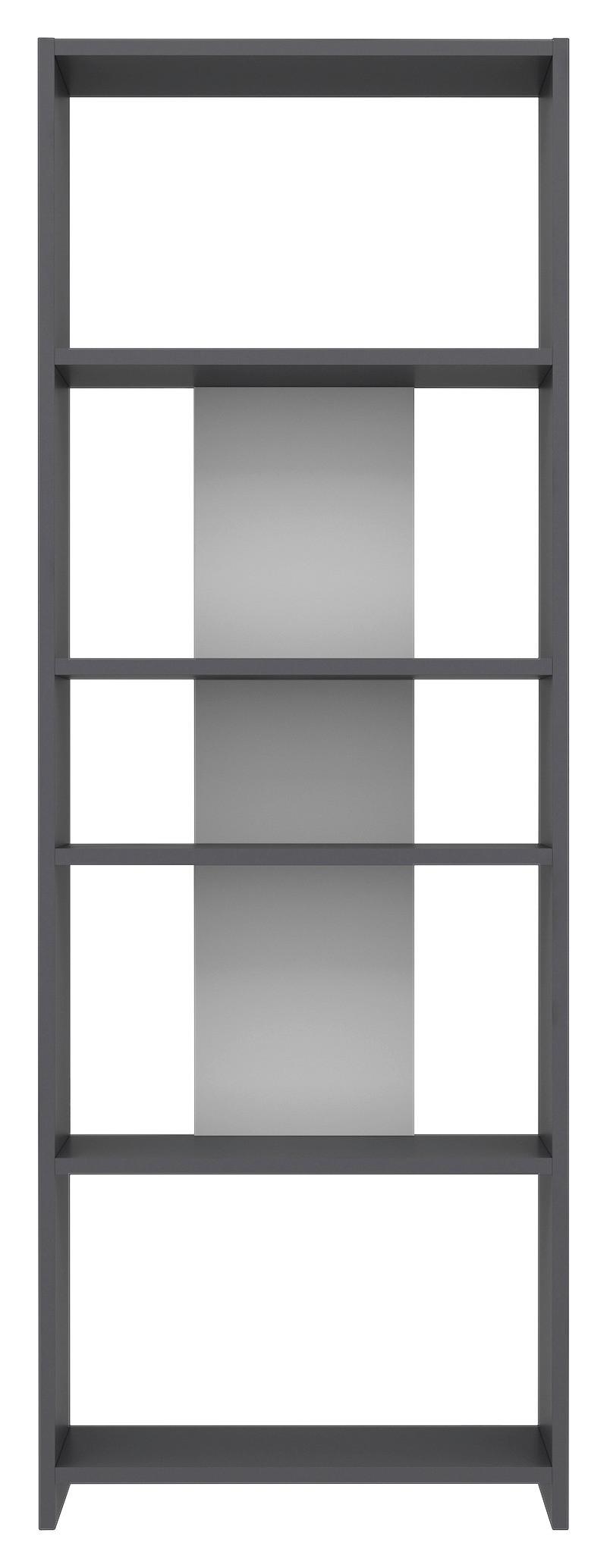 REGAL DIOSP STANDREGAL - Anthrazit/Grau, Design, Holzwerkstoff (56,9/160/25cm) - Livetastic
