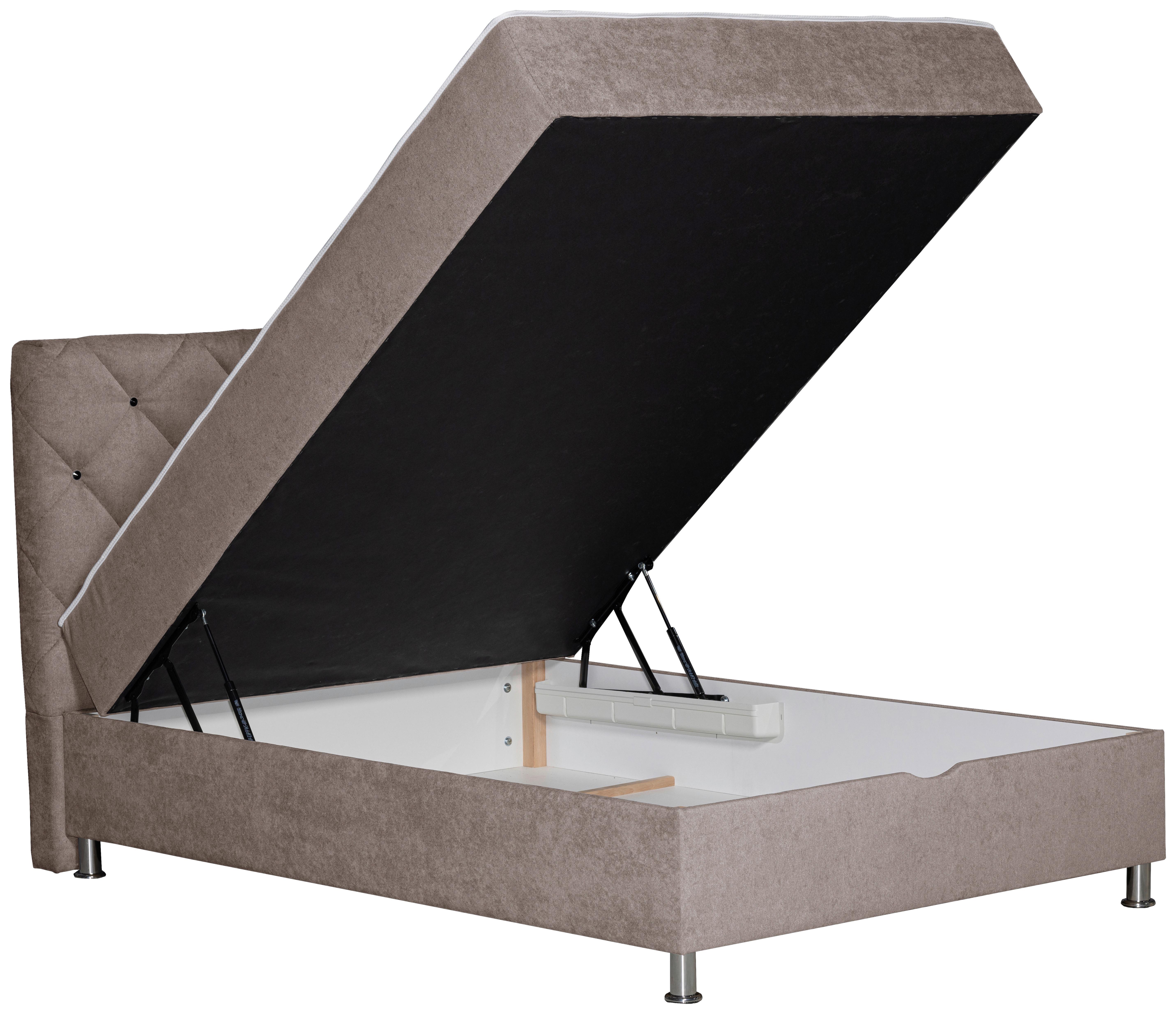 Box-ágy Black Diamond - világosbarna, Design, textil (120/200cm) - Modern Living