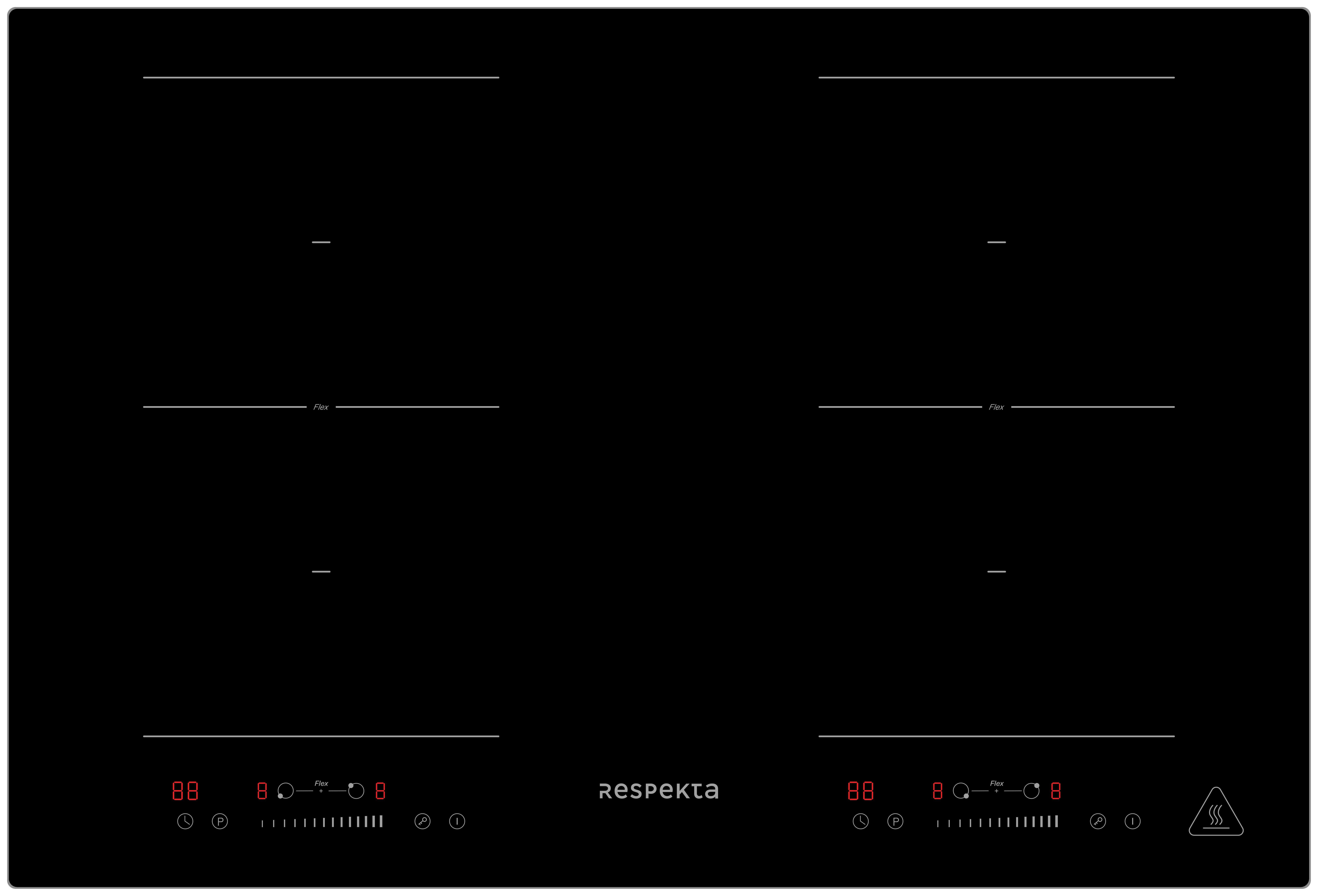 Backofenset Schwarz B: 59,5 cm - Schwarz, Basics, Glas/Metall (59,5/59,5/57,5cm) - Respekta