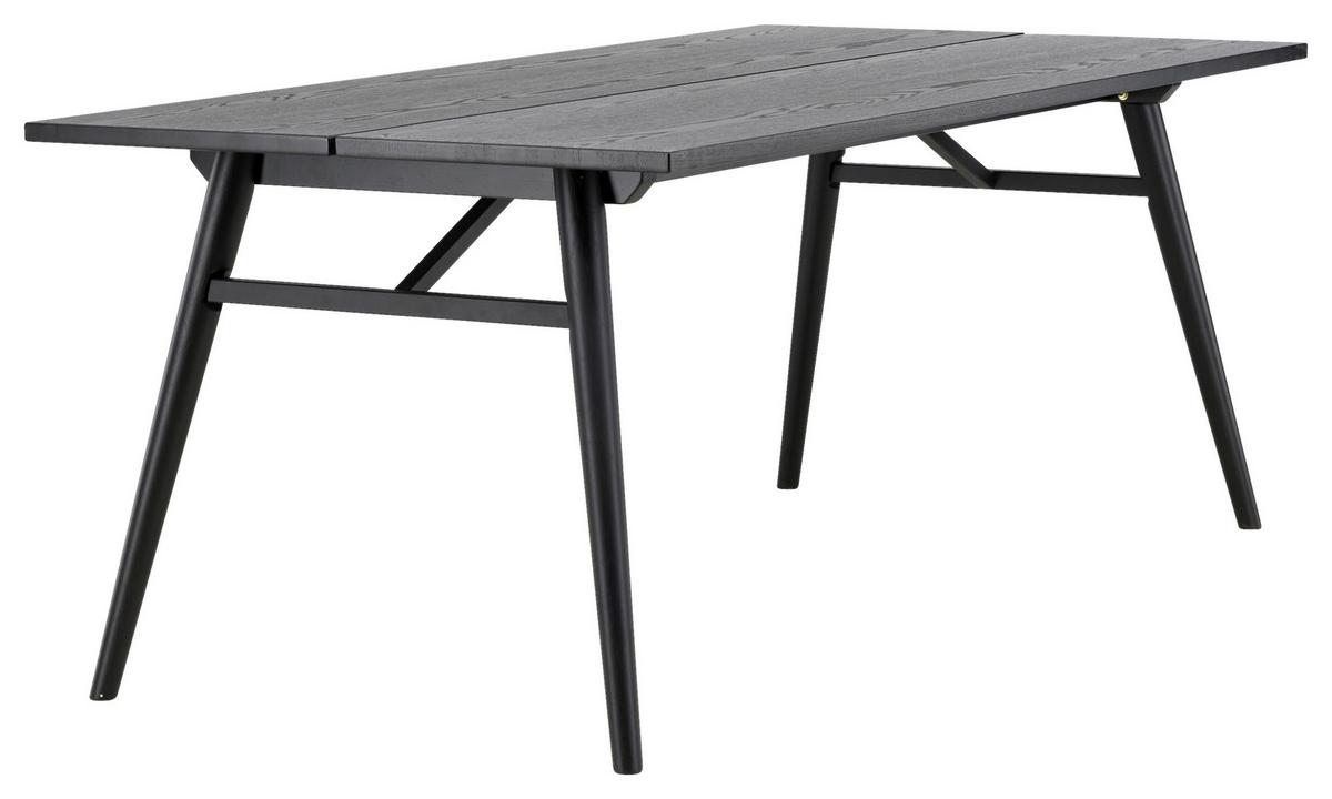 ESSTISCH SLEEK - Schwarz, Design, Holzwerkstoff/Metall (195/95/75cm) - Livetastic