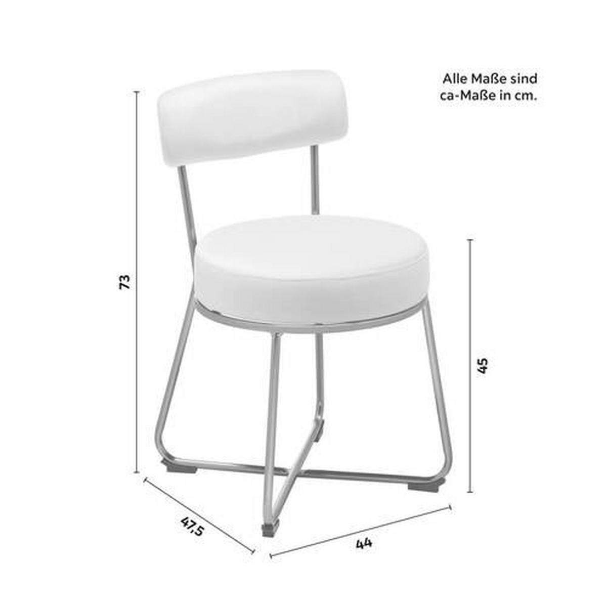 Jídelní židle PAMELA světlá šedá - světle šedá, Moderní, kov/textil (44/73/47,5cm) - Bessagi Home