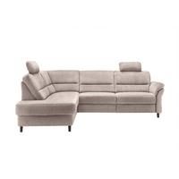 Ecksofa Cavoli Beige Relaxfunktion S: 190x266 cm - Beige/Schwarz, MODERN, Textil (190/266cm) - Livetastic