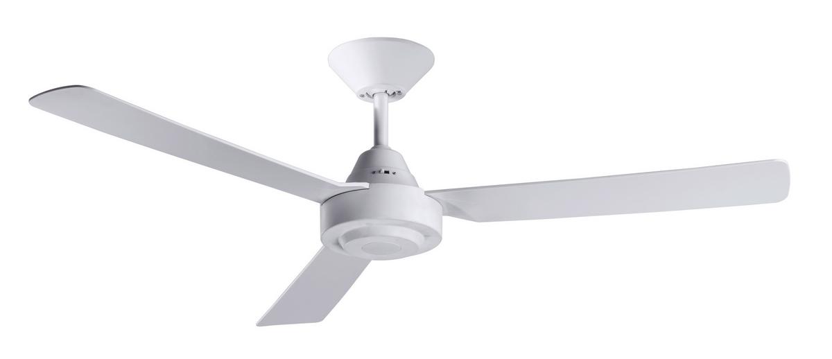 Deckenventilator Bayside Calypso Weiß 3-Flügel - Weiß, Design, Kunststoff (122/31cm) - P & B