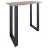 Bartisch Xona B 110x50 - Schwarz/Sonoma Eiche, KONVENTIONELL, Holzwerkstoff/Metall (110/50/102cm)