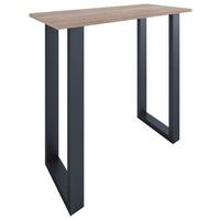 Bartisch Xona B 110x50 - Schwarz/Sonoma Eiche, KONVENTIONELL, Holzwerkstoff/Metall (110/50/102cm)
