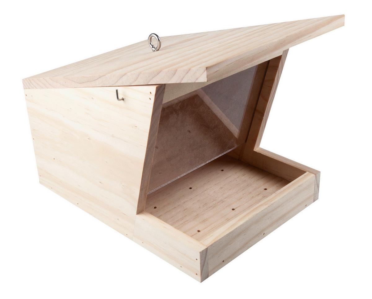 Vogelfuttersilo Pultdach Xl, Kiefer - Naturfarben, Basics, Holz (18/20/27cm) - Windhager