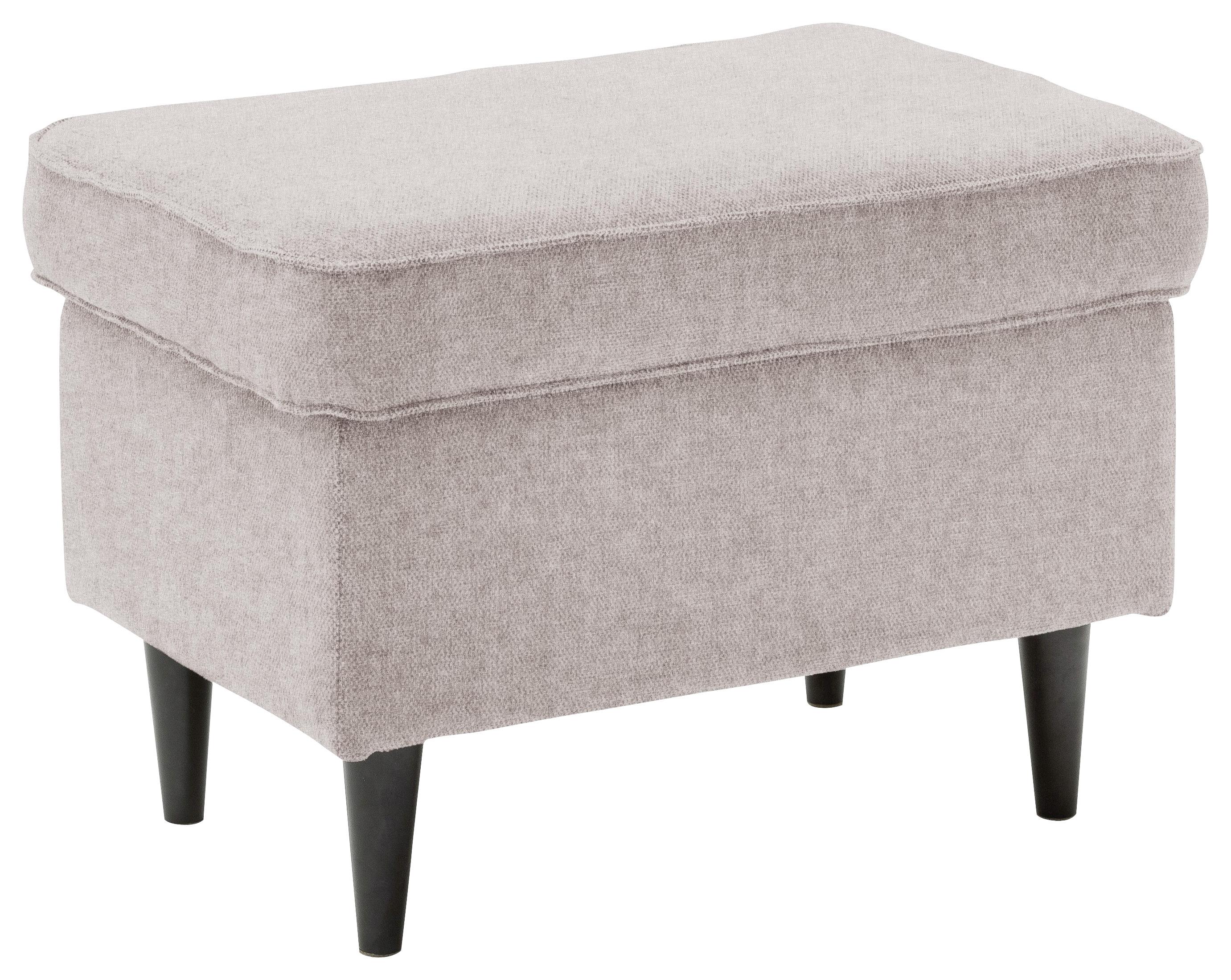 Hocker Oskar Rosa B: 63 Cm - Schwarz/Rosa, Basics, Textil (63/43/42cm) - MID.YOU
