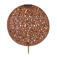 Solarleuchte Solar - Rostfarben, Basics, Metall (40/50cm) - Globo