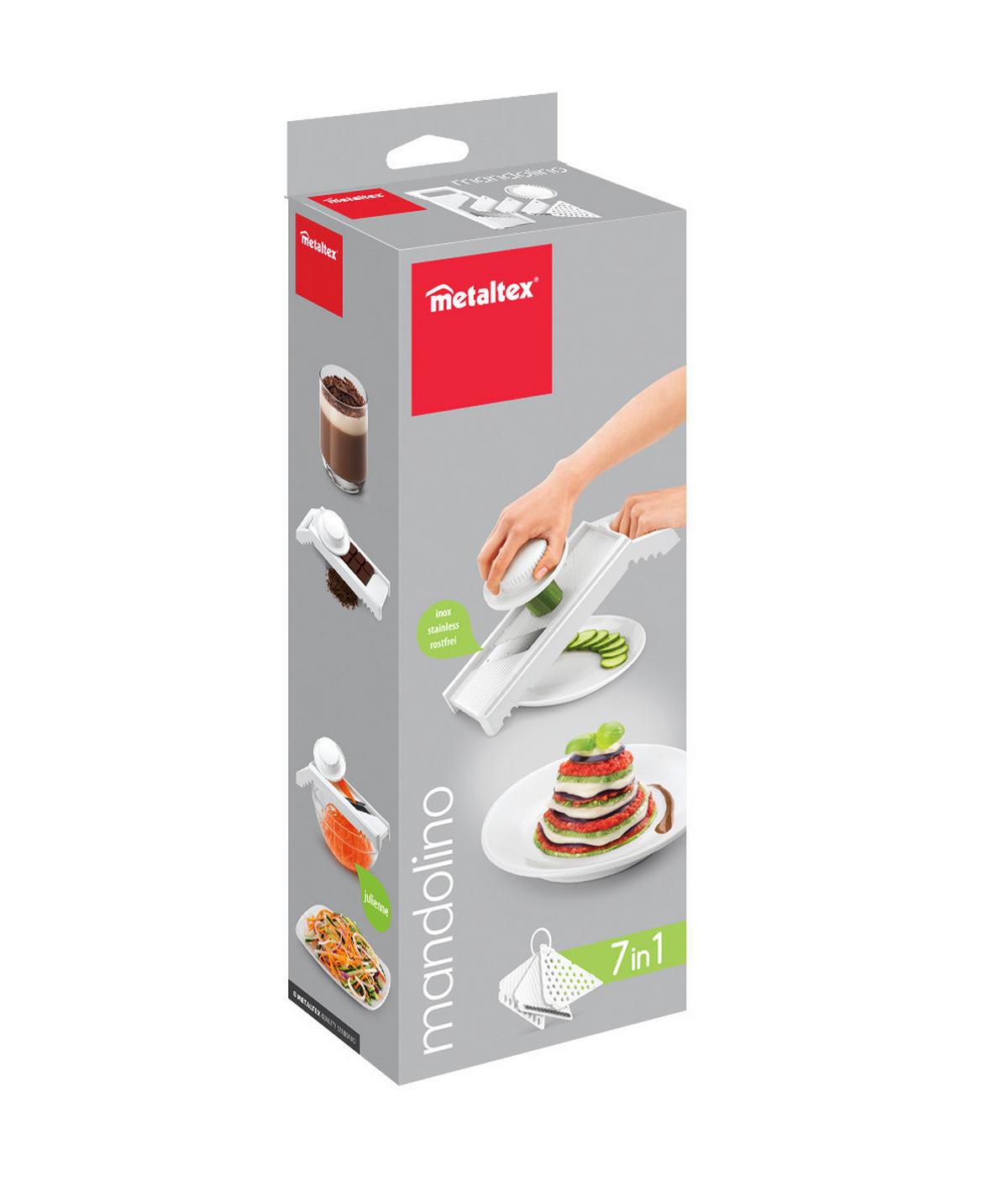 Univerzális Reszelő Mx194575 Mandolino - fehér, műanyag (12/32/5cm) - Metaltex