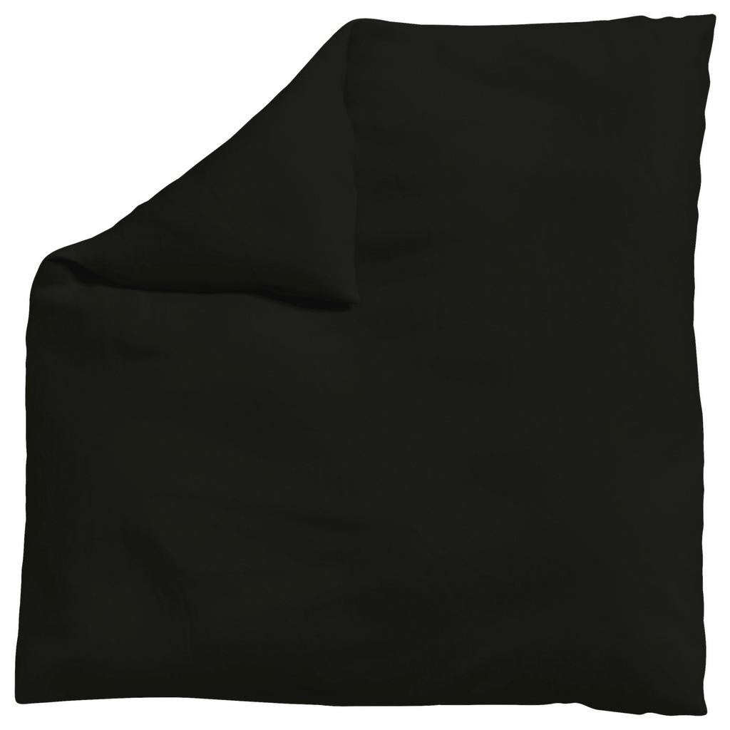 Bettdeckenbezug Knitted Jersey 200x200cm Schwarz