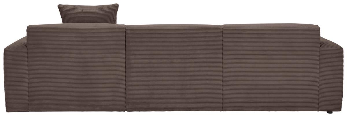 Ecksofa Pearl - Schwarz/Mokka, Design, Textil (303/196cm) - Livetastic