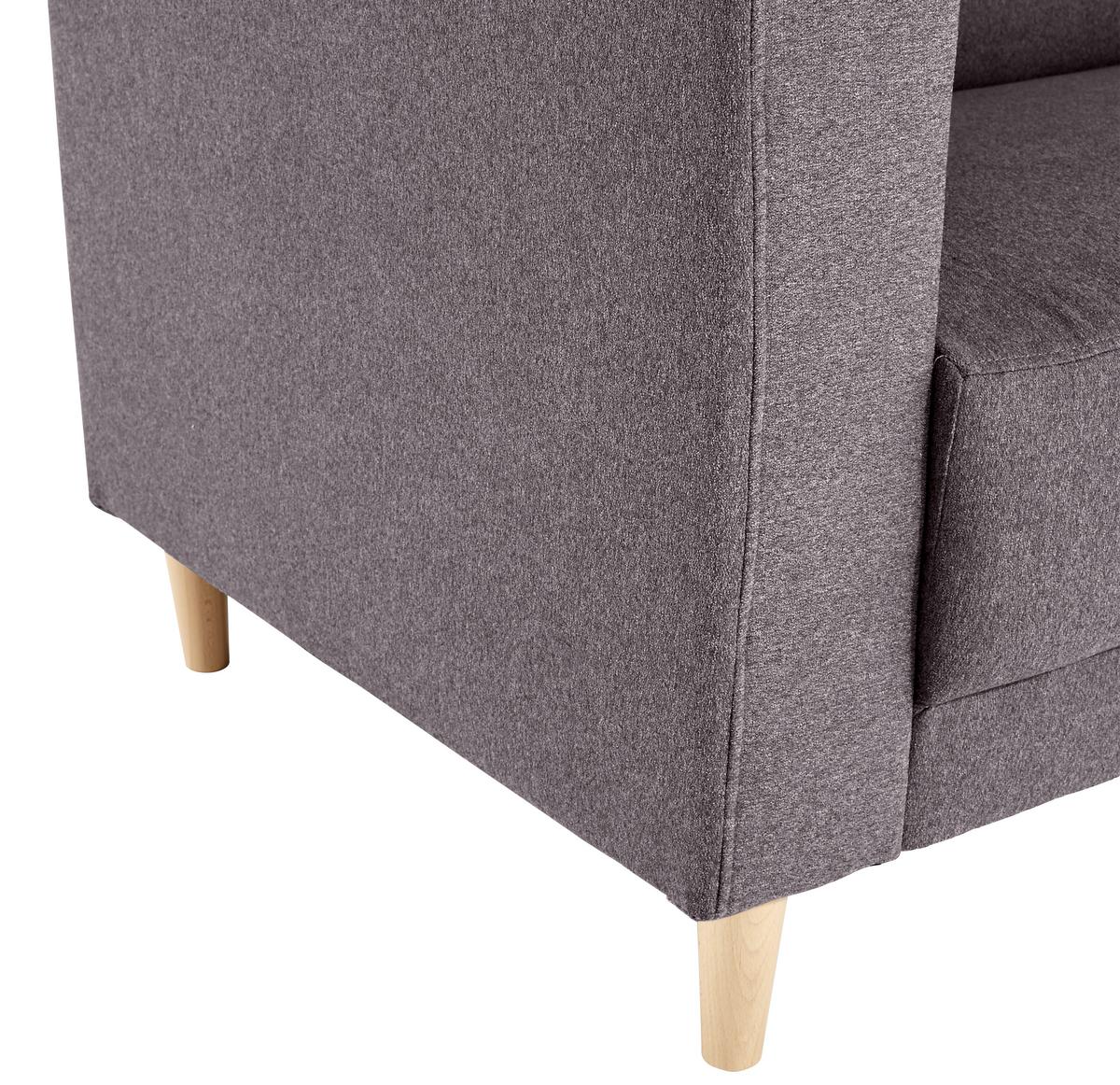 Zweisitzer-Sofa Geneve Webstoff - Anthrazit/Naturfarben, MODERN, Textil (148/81/75cm)