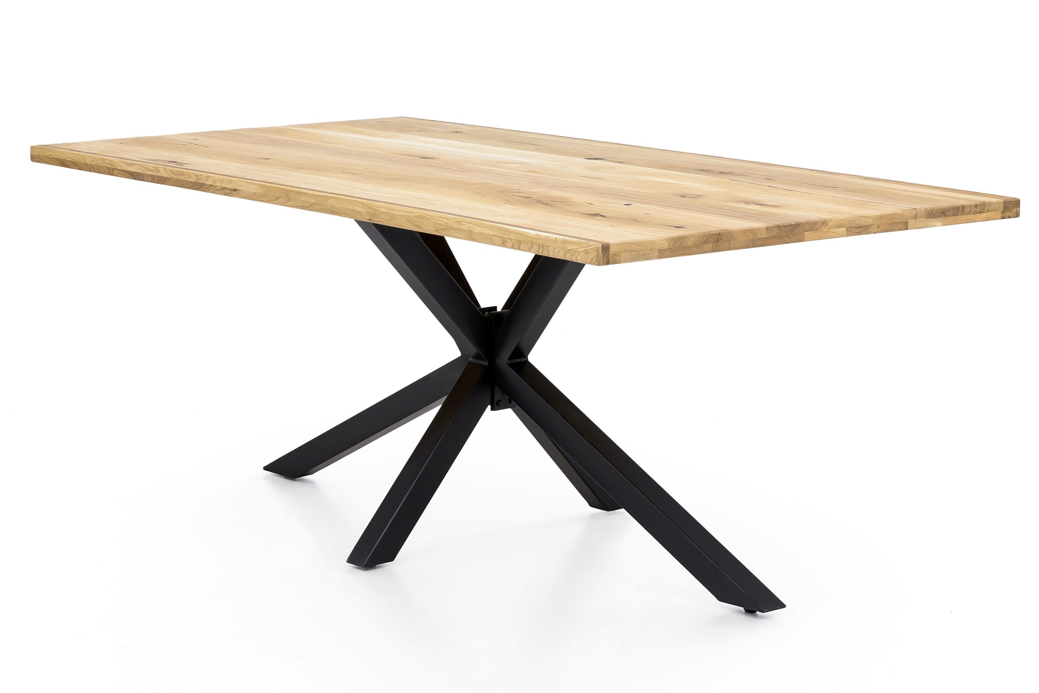 ESSTISCH Schwarz/Naturfarben L: 240cm - Schwarz/Naturfarben, MODERN, Holz/Metall (240/100/76cm) - MID.YOU
