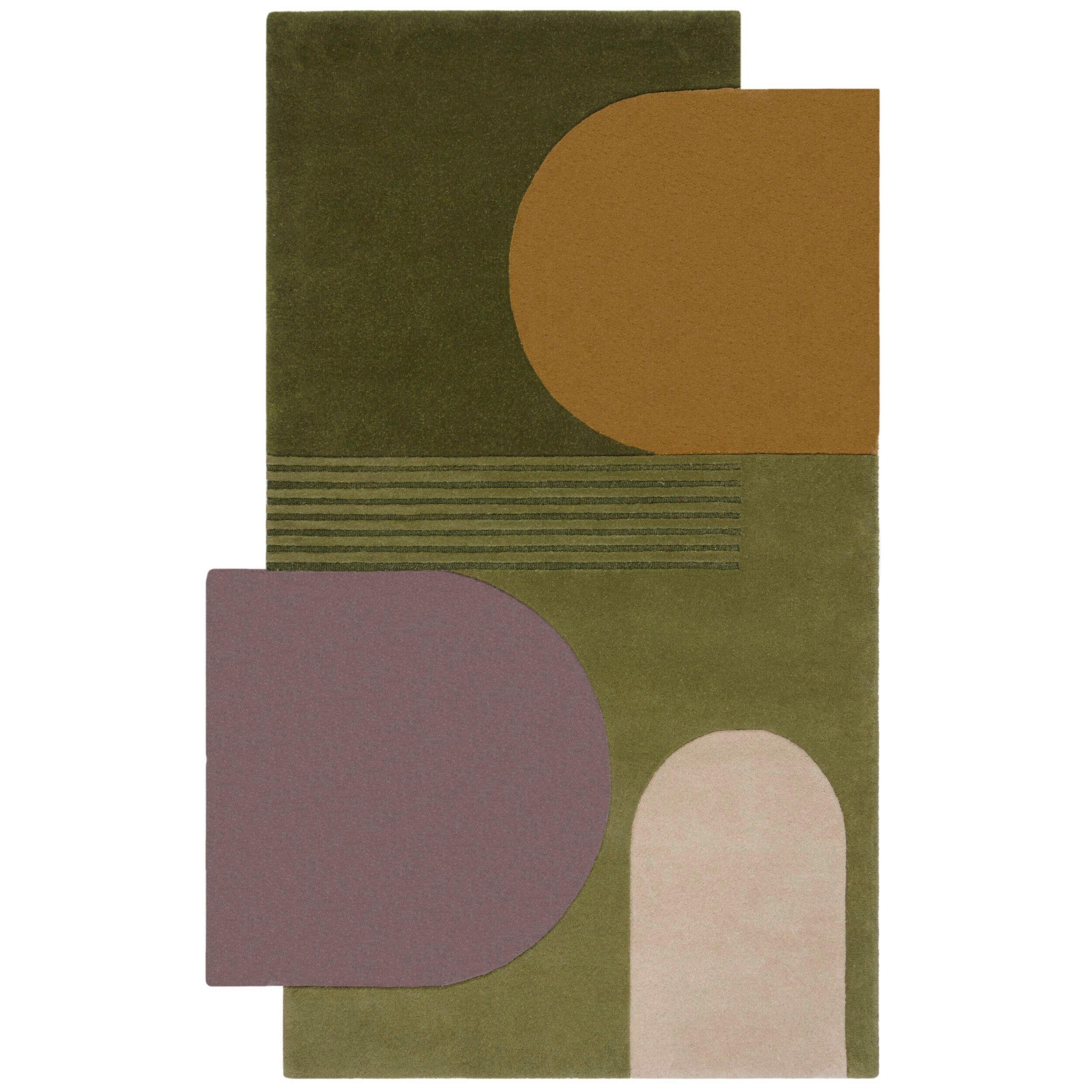 Wollteppich 503119373455 - Grün, Basics, Textil (120/180cm)
