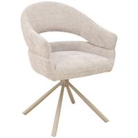 Armlehnstuhl Cleo Beige B: 58 cm - Beige, MODERN, Holz/Textil (58/85/62cm) - Livetastic