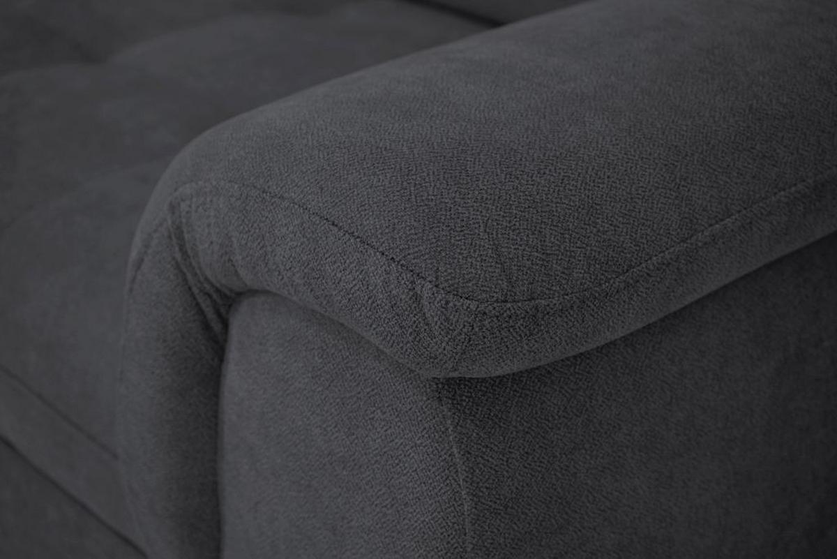 Rohová sedačka FALCO, ľavá, antracit.ženilka,2x op.hlavy - čierna/antracitová, Konventionell, drevo/kompozitné drevo (183/251cm) - Ondega