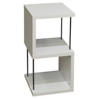 PRÍRUČNÝ STOLÍK STICKS - čierna/biela, Modern, kov/kompozitné drevo (33/65/33cm) - Mömax