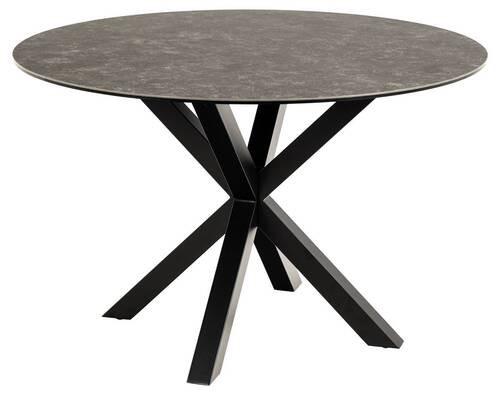 Esstisch Rund Heaven 119x75,5 cm Schwarz - Schwarz, MODERN, Keramik/Metall (119/119/75,5cm) - MID.YOU