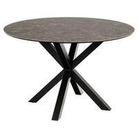 Esstisch Rund Heaven 119x75,5 cm Schwarz - Schwarz, MODERN, Keramik/Metall (119/119/75,5cm) - MID.YOU