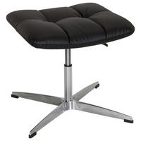 Bürohocker Saranto Schwarz - Silberfarben/Schwarz, MODERN, Textil/Metall (47/38/47cm) - MID.YOU