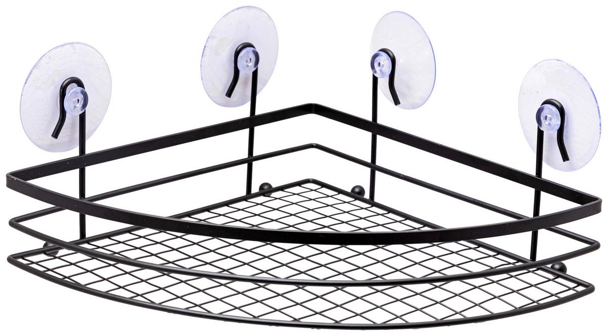 Duschregal Napoli 4 B992484-4 - Schwarz, KONVENTIONELL, Metall (27,5/8,5/20cm) - Ondega