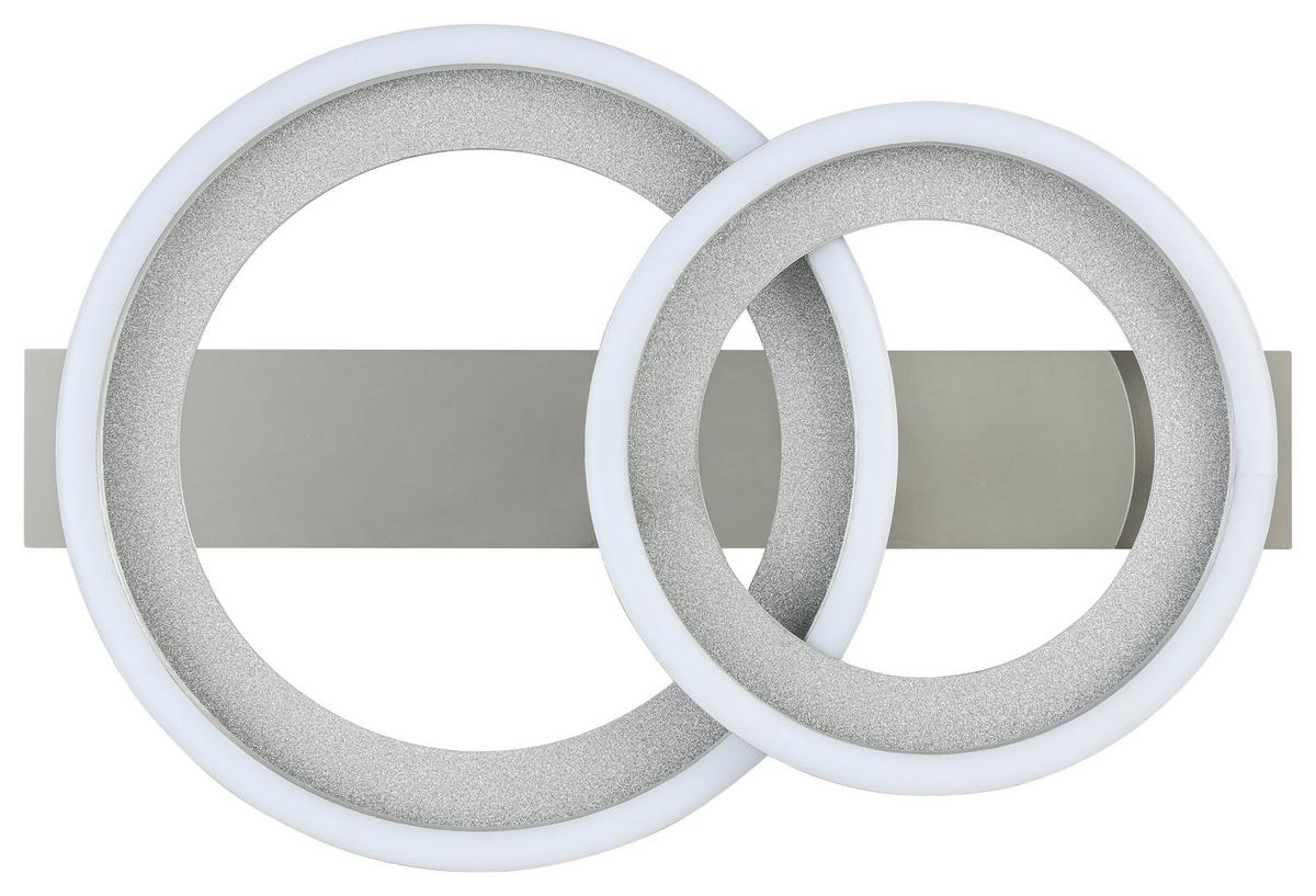 LED-DECKENLEUCHTE CALOGERO - Chromfarben/Silberfarben, Basics, Kunststoff/Metall (46/30,4/8cm) - Luca Bessoni