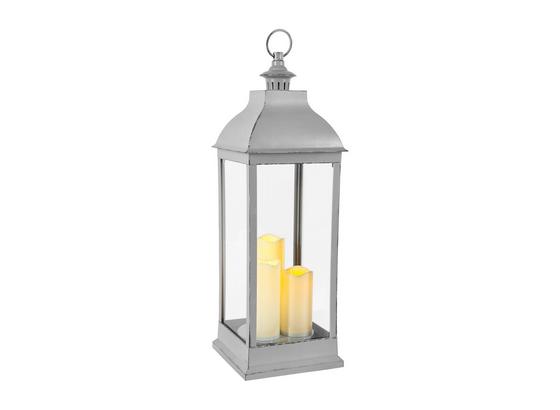 Lampáš Manuela S 3 Led Sviečkami - sivá, Konvenčný, umelá hmota (24/71/24cm) - Mömax modern living Lampáš Manuela S 3 Led Sviečkami - sivá, Konvenčný, umelá hmota (24/71/24cm) - Mömax modern living