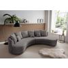 Wohnlandschaft Limoncello Grau S: 300/160 Cm - Schwarz/Grau, Design, Textil (300/160cm) - Livetastic