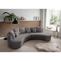 Wohnlandschaft Limoncello Grau S: 300/160 Cm - Schwarz/Grau, Design, Textil (300/160cm) - Livetastic