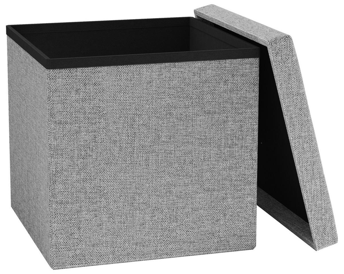 Sitzbox Boxas Hellgrau B: 38 cm - Hellgrau, Basics, Holzwerkstoff/Kunststoff (38/38/38cm) - MID.YOU