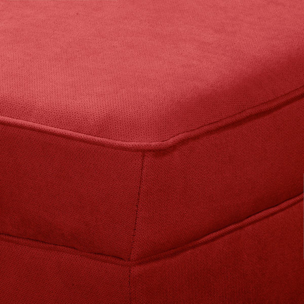 Récamiere Pako Rot B: 185cm - Rot/Braun, Design, Textil (185/93/75cm) - Livetastic