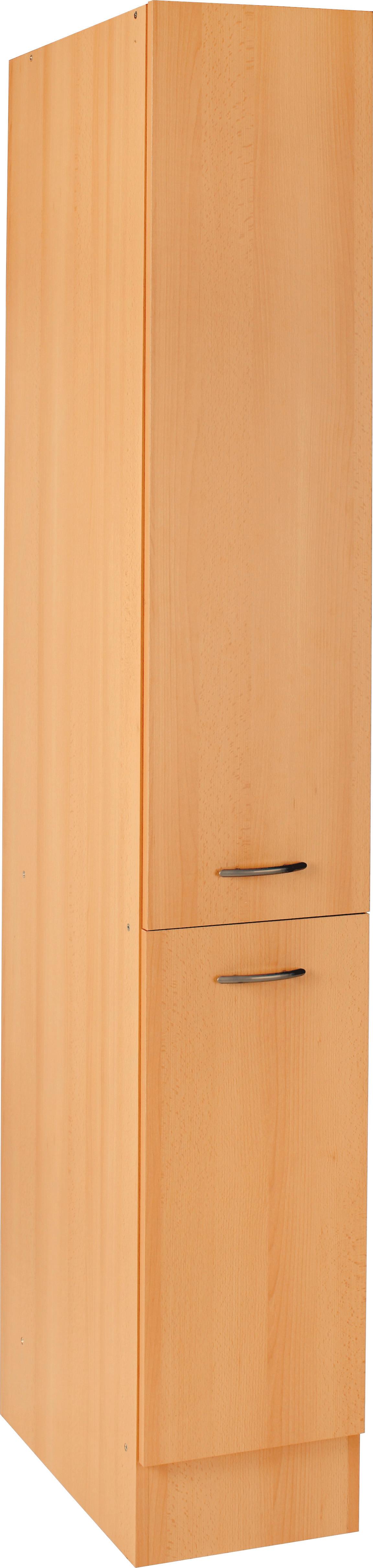 Potravinová Skříň Nano Ahs30 - barvy buku/barvy nerez oceli, Moderní, kompozitní dřevo/plast (30/200/60cm)