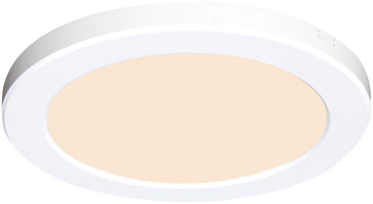 Led-deckenleuchte Dina Ø 30 Cm M. Fixierbaren Farben - Weiß, MODERN, Kunststoff (29,8/1,8cm) - Luca Bessoni