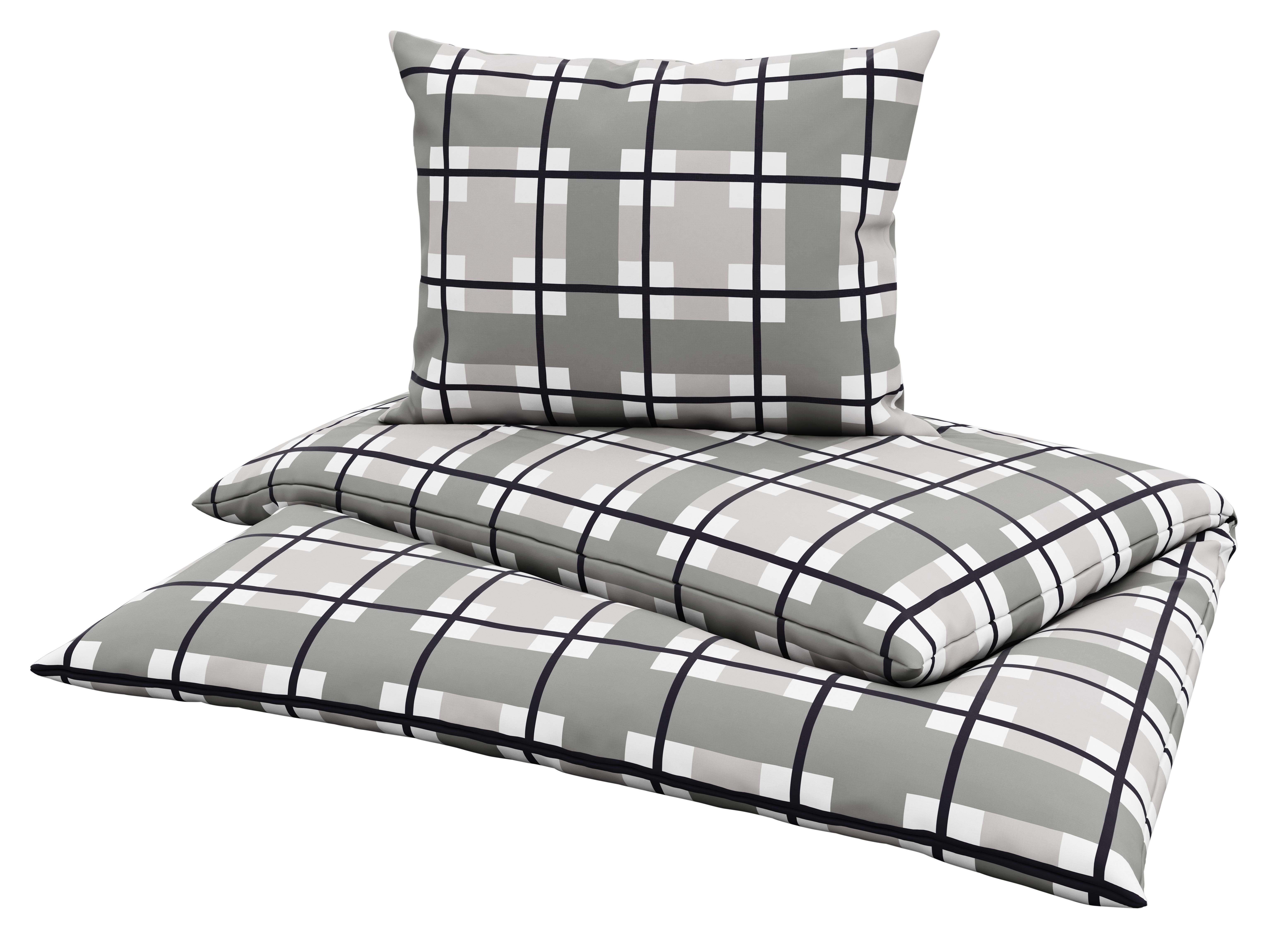Ágyneműhuzat-garnitúra Chrisi - ezüst/fehér, Konventionell, textil (140/200cm) - Ondega