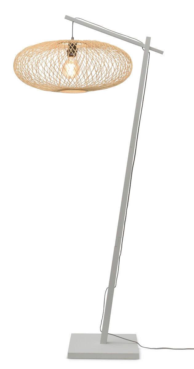 Stehleuchte Cango/f/ad/w/6025/n - Naturfarben/Weiß, Trend (176/60/36cm) - Good & Mojo
