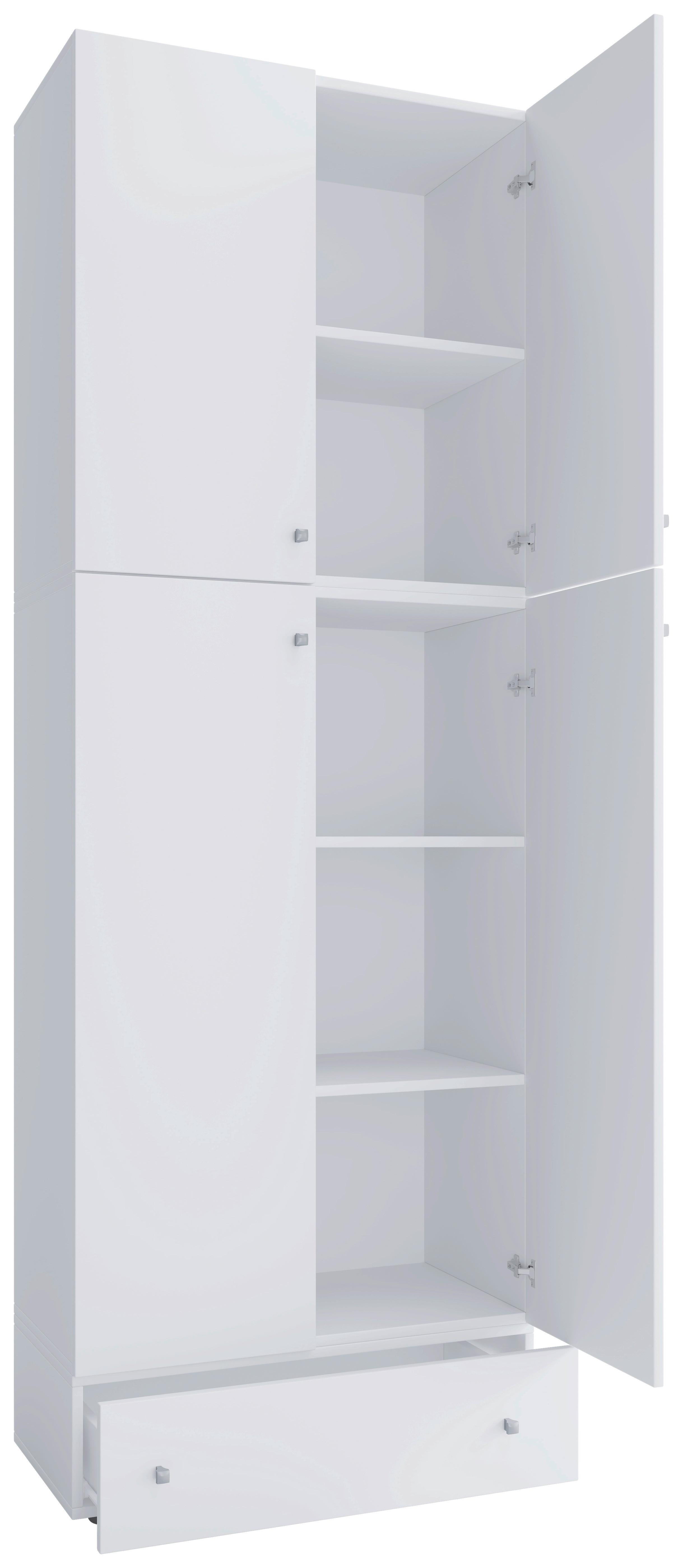 Skrinka na topánky Lona XXL, so zásuvkou, š. 70cm - čierna/sivá, Konventionell, kompozitné drevo/plast (70/200/39cm) - MID.YOU