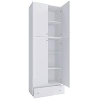 Skrinka na topánky Lona XXL, so zásuvkou, š. 70cm - čierna/sivá, Konventionell, kompozitné drevo/plast (70/200/39cm) - MID.YOU