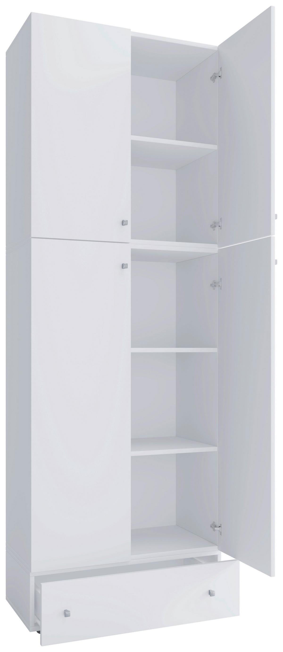 Skrinka na topánky Lona XXL, so zásuvkou, š. 70cm - čierna/sivá, Konventionell, kompozitné drevo/plast (70/200/39cm) - MID.YOU