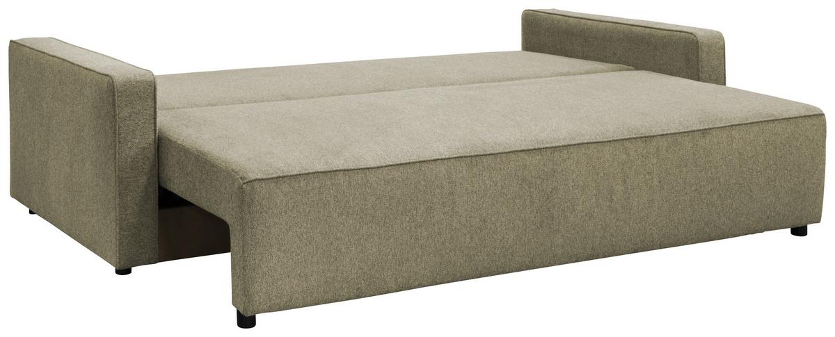 Rozkládací pohovka NICOLE, světle hnědá barva - světle hnědá, Moderní, textil/plast (232/90/100cm)