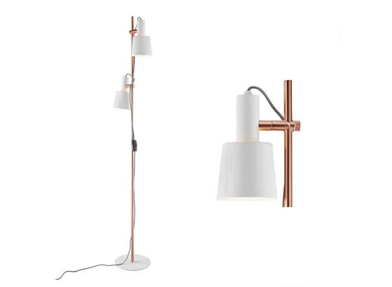 Stojacia Lampa Klara - medená/biela, Moderný, kov (30/23/152cm) - Modern Living Stojacia Lampa Klara - medená/biela, Moderný, kov (30/23/152cm) - Modern Living
