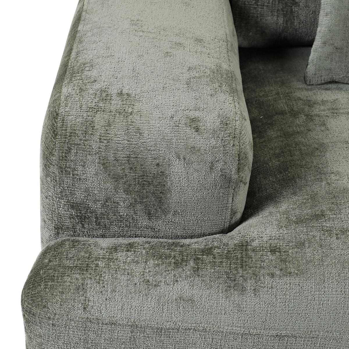 Bigsofa Mezino B: 282 cm Grün Chenille - Schwarz/Grün, KONVENTIONELL, Textil (282/73/115cm) - MID.YOU