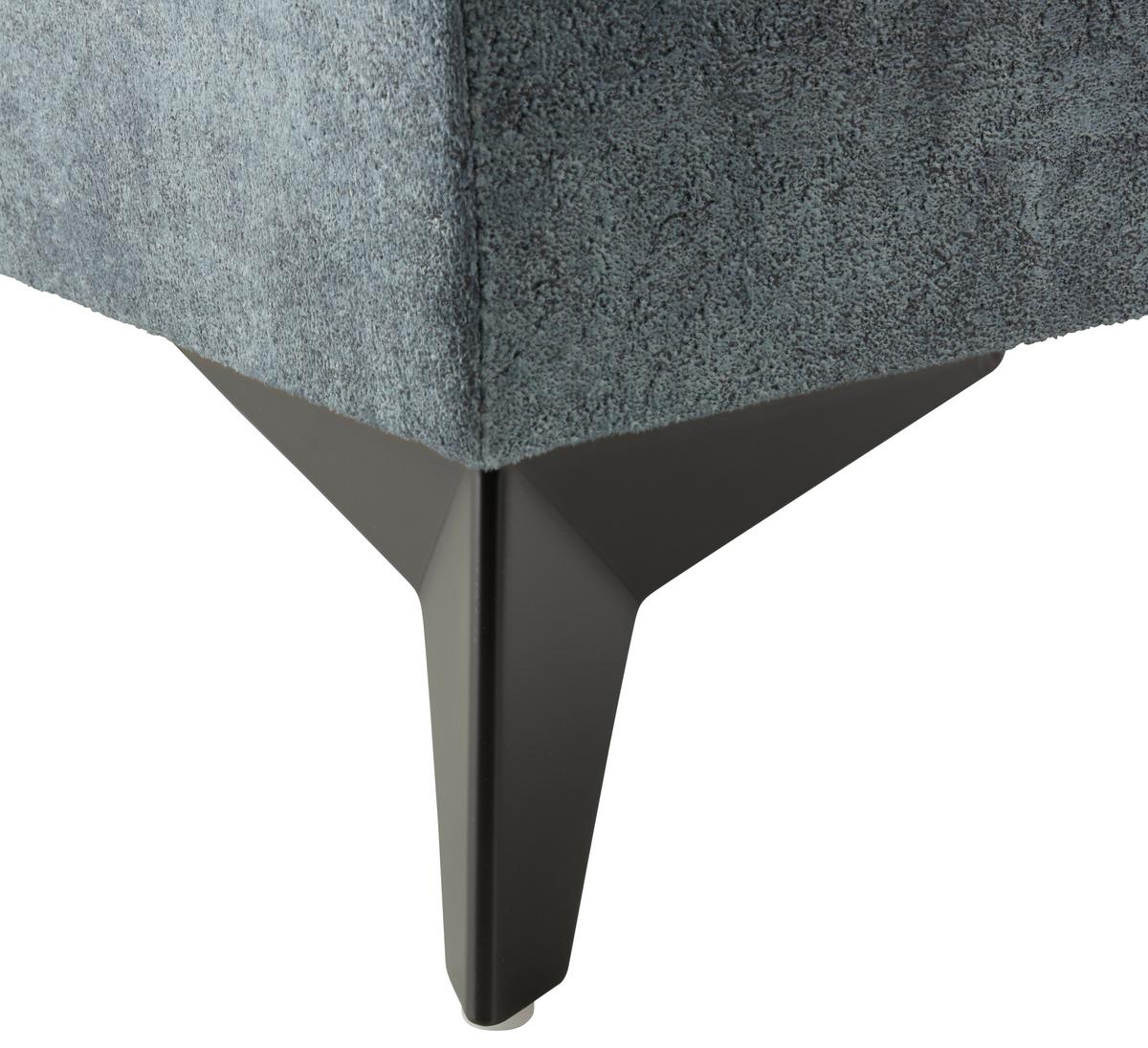Sedacia súprava do U SIERRA, pravá, modrosivá INFINITY - čierna/modrosivá, Modern, kov/textil (181/364/230cm) - Mömax