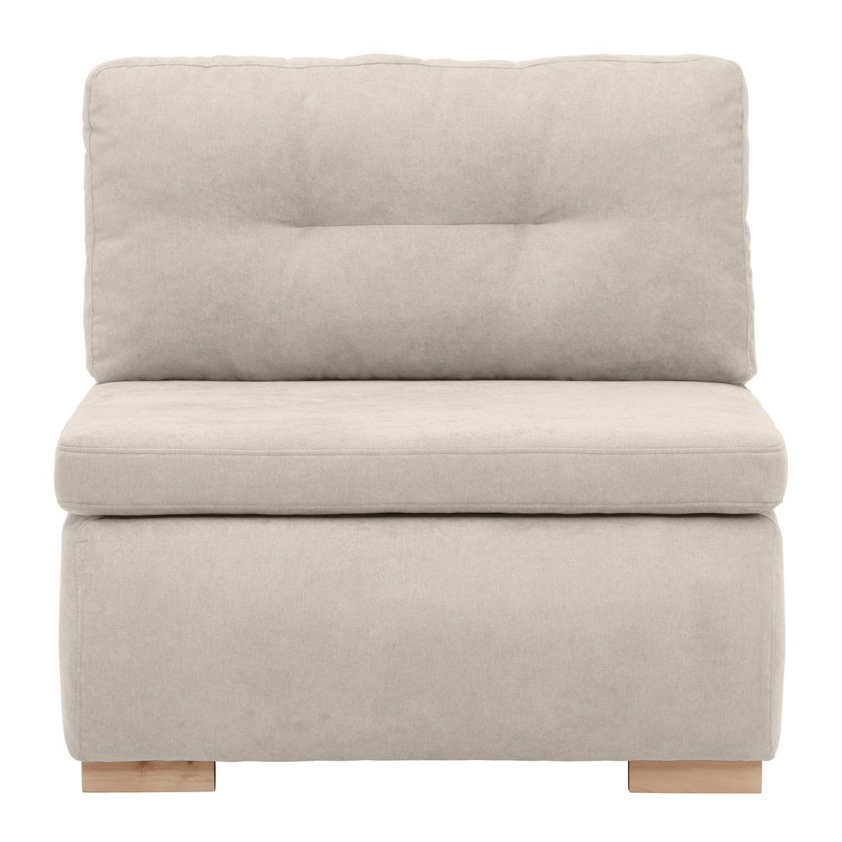 Rozkládací křeslo MODENA, béžová - černá/přírodní barvy, textil/plast (89/88/90cm) - Based